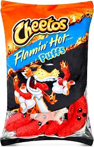 iscream Cheetos Flamin' Hot Package 17" x 11.5" Fleece Pillow Set with 4 Puff Mini Pillows
