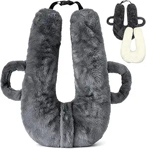 Plzpik Car Pillow for Kids, Removable, Washable Pillowcases and Pillow Inserts(The only Upgrade on the Market),Travel Pillow for Car Sleeping (Darkgray)