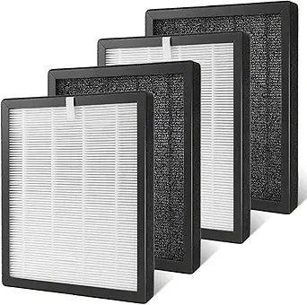 4 Pack Replacement Filter Compatible with AP380 Air Cleaner Purifier, 2 Stages HEPA and Acti-vated Carbon Filters for Clean Air, 4Pcs 2 Sets