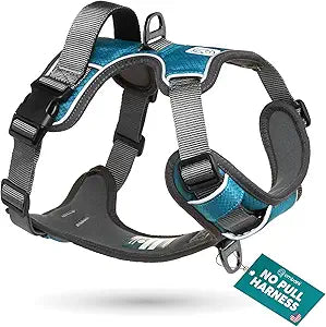 Embark Adventure No-Pull Large Dog Harness  Reflective Trim, Military-Grade Nylon, Front Clip with Gel-Lined Handle