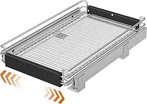 Expandable Pull Out Cabinet Organizer, Slide Out Drawers for Kitchen Cabinets, Heavy Duty Storage Drawers, Chrome Plated Cabinet Wire Shelf, Adjustable Width 12.5~20.2" W x 17.3" D3..8H