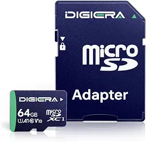 DIGIERA 64GB CT100 microSDXC UHS-I Memory Card with Adapter - up to 100MB/s, C10, U1, V10, Full HD, A1, Micro SD Card for Smartphones, Tablets, Cameras, Gaming Consoles, and Drones (1 Pack)
