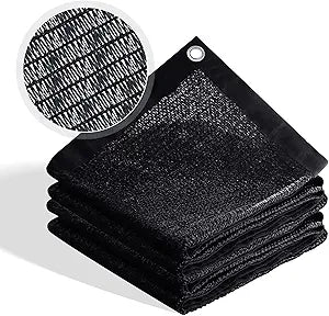 70% Shade Cloth for Garden 12x20 FT, Outdoor Sun Shade Netting with Reinforced Grommets, Pergola Shade Cover Mesh Tarp for Plants Patio Greenhouse Chicken Coop, Black