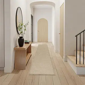 Nourison Home Washable Jute Natural 2' x 6' Area Rug - Easy Clean, Non Shedding, Bed Room, Living Room, Dining Room, Kitchen (6' Runner)