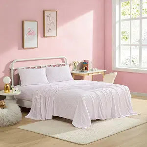 Betsey Johnson - Twin XL Size Sheet Set, Nerdy Teddies Print Microfiber Bedding with Deep Pocket Fitted Sheet, Bed Sheets with Matching Pillowcase, Butterfly Love Pink