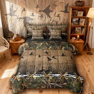 Erosebridal Duck Camo Twin Comforter Set with Sheets,Mallard Mens