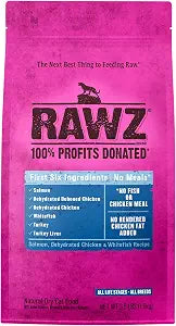 Rawz Salmon, Dehydrated Chicken & Whitefish Recipe Natural Dry Cat Food (3.5lb, Salmon, Dehydrated Chicken & Whitefish)