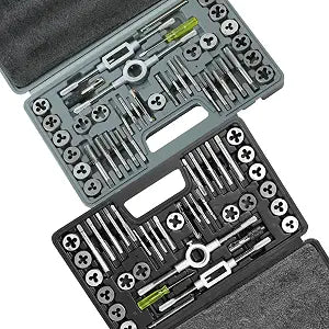 VEVOR Tap and Die Set, 80-Piece Metric and SAE Standard, Bearing Steel Taps and Dies, Essential Threading Tool for Cutting External Internal Threads, with Complete Accessories and Storage Case