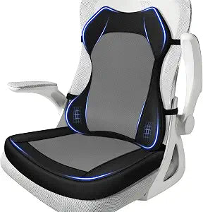 Seat Cushion,Lumbar Support Pillow for Office Chair,Ergonomic Memory Foam Back Support Pillow, High Density Foam Chair Cushion for Sciatica Pain Relief Coccyx Pad for Chair,Car,Desk,Grey