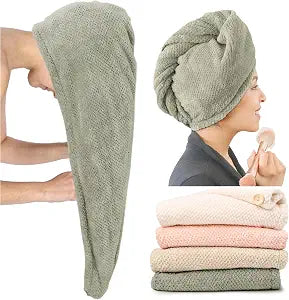 ROLSHOL 4 Pack Extra Large Microfiber Hair Towel Wraps for Women