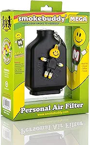 Smoke Buddy Mega Personal Air Purifier Cleaner Filter Removes Odor - Black