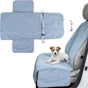 Soft Dog Car Seat Cover for Front Seat, Non-Slip Pet Front Cover for Cars with Side Flaps, Microfiber Bucket Seat Protector for Cars SUVs Trucks, Machine Washable