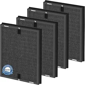 4 Pack HAP602 Replacement Filter for ECOSELF HAP602/ HAP602WF, 3-Stage True HEPA H13 Filter Repacement for High-Efficient Filtration