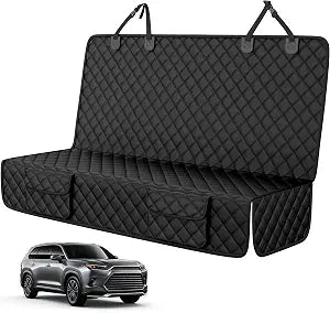 PETICON Back Seat Cover for SUV - Waterproof Non-Slip Dog Seat Cover for Toyota Tacoma/Jeep Grand Cherokee/Ford Explorer/Ranger/Chevrolet Colorado, Durable Scratch-Proof Bench Seat Cover for Dog