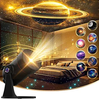 [White Noise] Galaxy Projector, 28 Soothing Sounds Star Projector Sound Machine, Solar System Space Planetarium Projector Night Light, Room Decor for Ceiling Bedroom Adults Sleep Aid