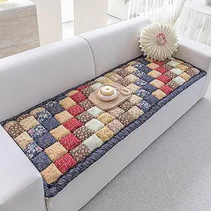 Patchwork Dog Couch Cover Protector, Quilted Pet Couch Cover for Dogs, Non Slip Sofa Seat Pad, Washable Pet Furniture Cover for Couch, Window Seat & Floor (Classic Patchwork, 27 x 59 inch)