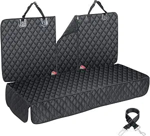 ANOSOSPECIAL Dog Car Seat Cover for Back Seat,Car Seat Protector for Dogs Nonslip Water Proof Universal Fit Dog Car Seat Cover for ISOFIX Truck SUV(Large,Black)