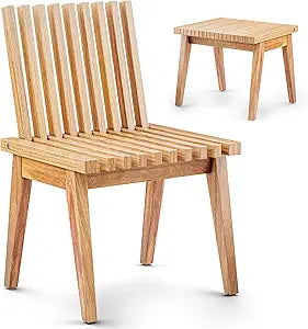 Melino Wooden Bench Outdoor 20" Convertible Acacia Wood Bench, Solid Wood Indoor Patio Benches for Outdoors, 3 in 1 Garden Bench for Porch Entryway Living Room Backyard Deck, Natural