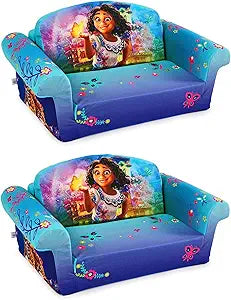 Marshmallow Furniture 2 Pack 2-in-1 Flip Open Foam Compressed Sofa Bed, Encanto