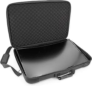 CASEMATIX Portable Monitor Case for 24' - 29' Gaming Monitors or Laptop Portable Screens, Hard Shell EVA Screen Cover with Padded Foam And Accessory Storage Fits 24 Inch and 27 Inch TV Screens