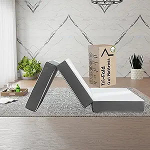 Treaton, Tri-Folding Gel Memory Foam Portable Floor Mattress