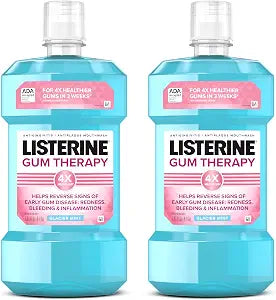Listerine Gum Therapy Anti Gingivitis Mouthwash, Mint, 33.8 fl. oz/1L x 2