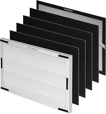 YY25630 Replacement Filter Compatible with Lasko HF25630 Pure Platinum Air Purifier, H13 True HEPA Filter + Aluminum honeycomb + 4 Carbon Pre-Filters, Medium