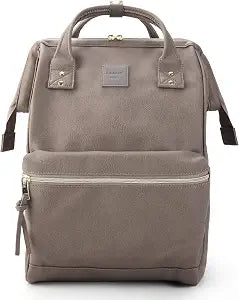 Kah&Kee Leather Backpack for Women and Men 15-inch Laptop Bag | Teacher Professional, Diaper Bag Backpack, Ideal for Work, School, Nurse, College & Travel (Dark Gray, Medium)