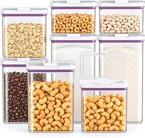 16-Piece Airtight Food Storage Containers, 8 Containers and 8 Lids