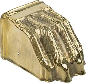 Large Stamped Brass Furniture Leg Claw Feet | Toe Cap to Protect Feet of Table, Dresser, Sofa | Antique Furniture Reproduction Hardware | UA-377-TCPB (4)