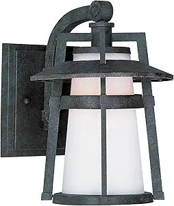 Maxim Lighting Calistoga 1-Light Outdoor Wall Light | Adobe Finish | Modern Outdoor Light Fixture | Ideal for Porches, Patios & Garages | Home Decor Light Fixture | Calistoga Collection | 3532SWAE