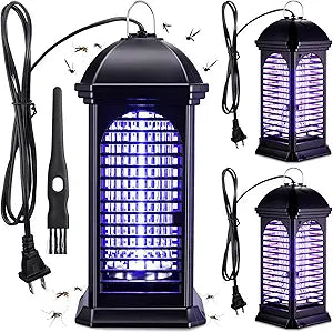 Qualirey 3 Pieces Electric Mosquito Zappers Bug Zapper with Light 11 W Plug in Mosquito Lamp Insect Trap Killer for Patio Electric Insect Killer for Home Garden Backyard Indoor Outdoor