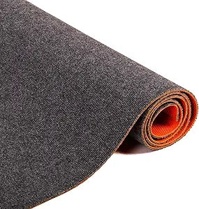 Nisorpa Indoor Outdoor Floor Mat, 4x16.4 FT Carpet Runner with Non-Slip Commercial Carpet Runner TPE Rubber Backing Hallways Area Rug for Kitchen Balconies Living Room Dining Room Decks Patio (Gray)