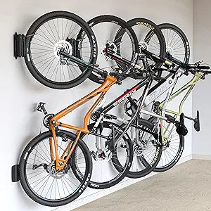 monTEK Swivel Bike Wall Mount  4 Pack Garage Bike Hanger & Space-Saving Vertical Bike Rack for Garage & Apartment, Sturdy Bike Storage Hook Holds 66 lbs, Easy Installation & Scratch-Proof Design