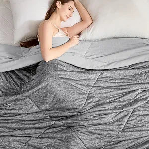 VK VKLIVING Cooling Comforter King Size, Summer Cooling Blanket for Hot Sleepers and Night Sweats, Double-Sided Q-Max 0.45 Lightweight Breathable Soft Cooling Quilt for Bed Couch, 90"x108", Dark Gray