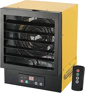 Dura Heat EWH5510 Electric Forced Air Heater with Remote Control 17,060 Btu, Yellow, Large