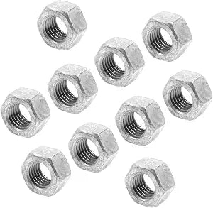 Prime-Line 9073756 Finished Hex Nuts, 3/4 in.-10, A563 Grade A Hot Dip Galvanized Steel (10 Pack)