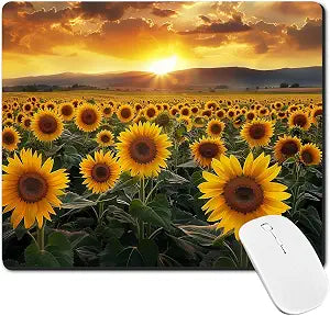 Mouse Pad, Sunflower Mouse Mat Flower Mousepad Waterproof Gaming Mouse Pad