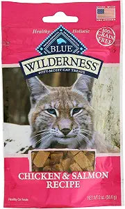 Blue Buffalo Wilderness Soft-Moist Cat Treats, Chicken & Salmon, 100% Grain Free, Corn Free, Wheat Free, Soy Free, 2 Ounce (Pack of 12)