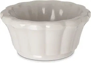 Carlisle FoodService  1 oz Melamine Scalloped Ramekins Sauce Bowls, Stackable Dipping Sauce Cups, Heat-Resistant, Ideal for Sauces, Condiments, Desserts, Bone