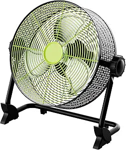 10 Inch Portable Cordless Rechargeable Floor Fan, Whisper Quiet Battery Operated Full Metal Fan, 24H Runtime, 12 Speeds, 12H Timer, USB Charging, for Camping, Outdoor Patio, Home, Garage, Bedroom
