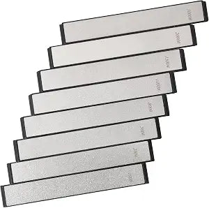 RUIXIN PRO 8 Pcs Diamond Knife Sharpening Stones for RUIXIN PRO RX-008 RX-009 Knife Sharpener Fixed-Angle Kit, Professional Whetstone Set With Base: 100/200/500/800/1000/1500/2000/3000 Grit