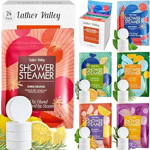 Aromatherapy & Sport Shower Steamers, 24 Pack Shower Bombs with 6 Scents