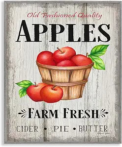 Stupell Industries 'Rustic Farm Fresh Apple Sign'| Framed Giclee Art