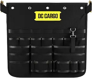 DC Cargo Mall E Track Hanging Pocket Tool Organizer - 21 Assorted-Size Pockets and Loops, E-Track Accessories for Enclosed Trailer, Workshop, & Garage
