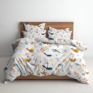 Oversized King Printed Duvet Cover 1000 Series Egyptian Cotton, 3PC, White