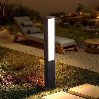 Landscape Path Lights,40 Inch Outdoor Bollard Lights AC 100-240V Aluminum Modern Pathway Lamp IP54 Waterproof 3000K Luxury LED Lighting for Commercial Garden Walkway Lawn Decoration
