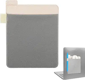 Mouse Holder for Laptop, Laptop Slim Mouse Pouch, Universal Stick-On Mouses Holders with Reusable Adhesive Elastic Portable Mouses Pocket for Computer Laptops