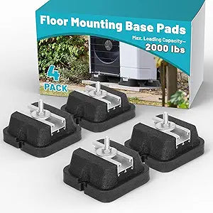 Floor Mounting Base Pad for Mini Split Air Conditioner, Air Compressors, Condensers, Generators, 4 Pack Heavy Duty Anti Vibration Rubber Pads, Max. Load 2000 lbs, Rubber Mini Split Pad