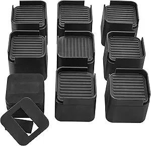 BTSD-home Adjustable Bed and Furniture Risers Elevator up to 3 or 4 inch Heavy Duty Bed Risers for Dorm Table Couch Sofa Wheels Suitable 8 Pack
